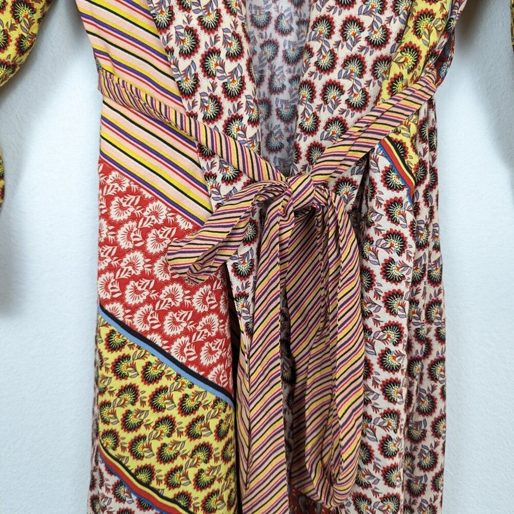 CAbi Poet Jacket Boho Patchwork Multicolor Kimono… - image 7